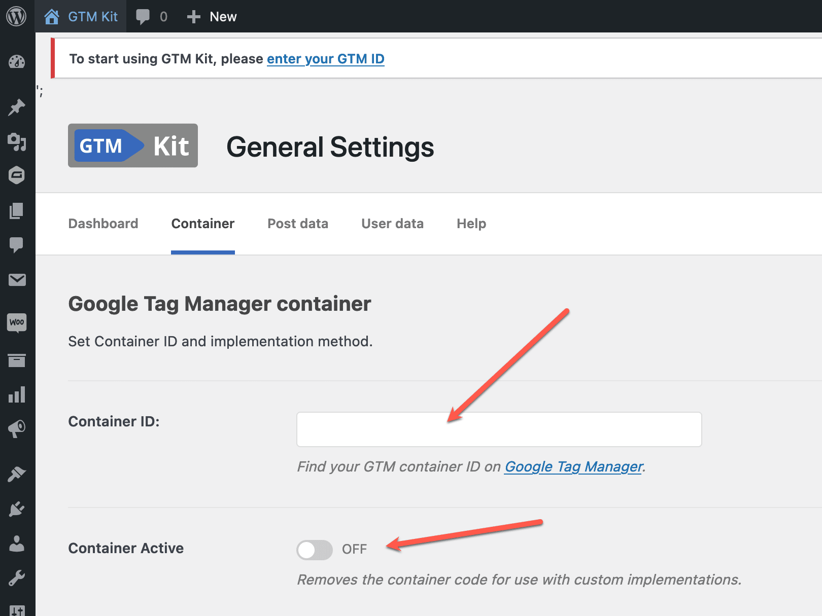 Google Tag Manager container